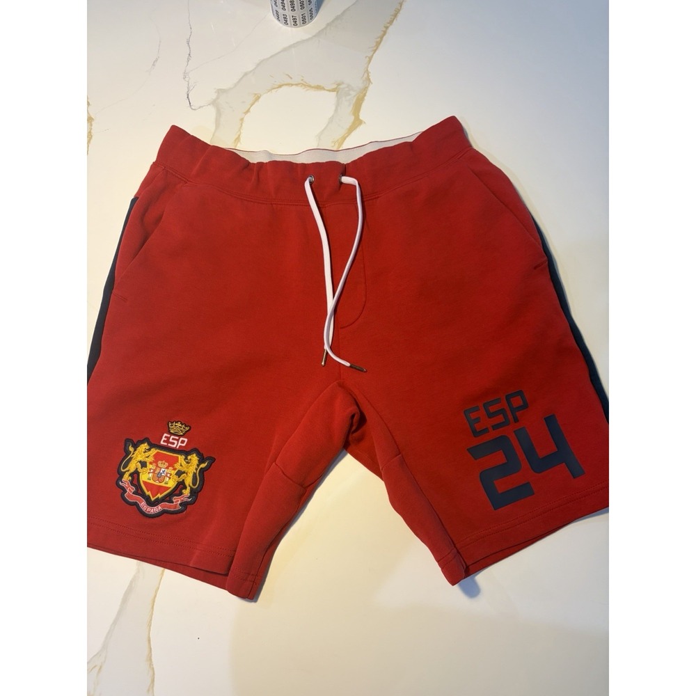 Polo Ralph Lauren Spain ESP 24 Fleece Shorts Red Men Size Small Athletic Shorts